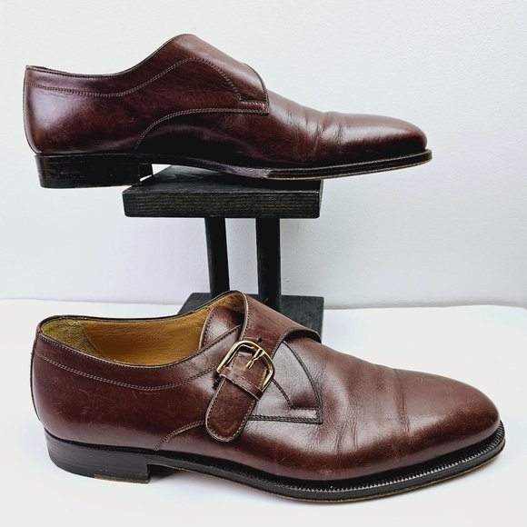 Bally Burlington Single Monk Strap Full Leather Loafer, Made in Italy, Sz 9 1/2B - Picture 3 of 10